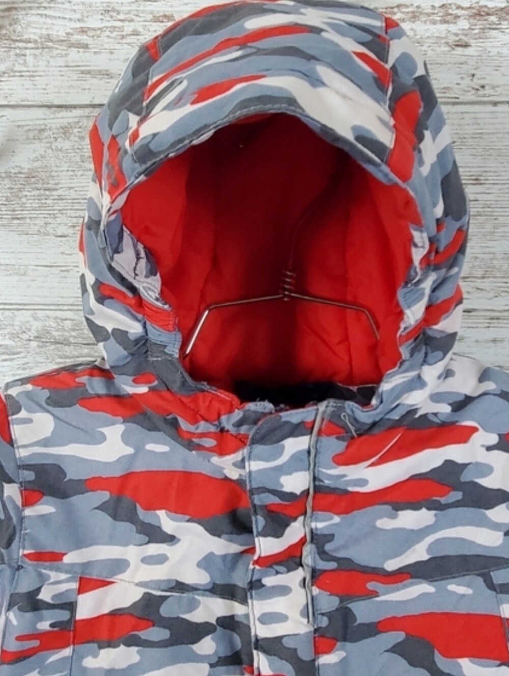 Columbia Outgrown Toddler Unisex Red Blue Camo Ski Snow Winter Jacket - Picture 5 of 12
